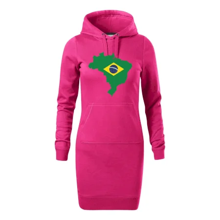 Brazília vlajka v mape
