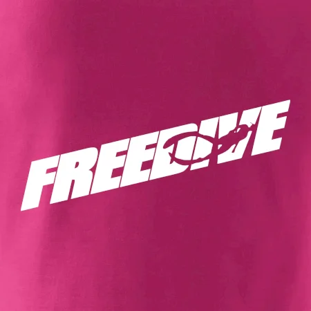 Freedive - nápis s potápačom