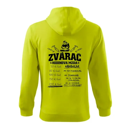 Hodinová mzda zvárač