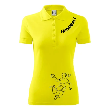 Handball nápis šikmo - dievča