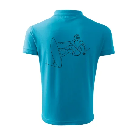 Surfer na vlne jedným ťahom