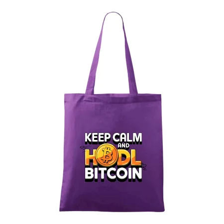 3D nápis Keep Calm and HODL Bitcoin