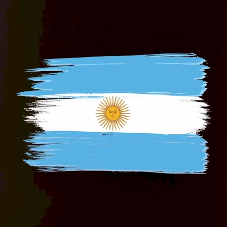 Argentína vlajka kreslená štetkou