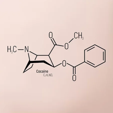 Molekulárna štruktúra Cocaine Kokaín