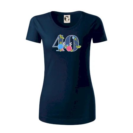 Kvetinové číslo kreslené - 40