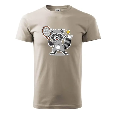 Mýval hrá tenis kreslený
