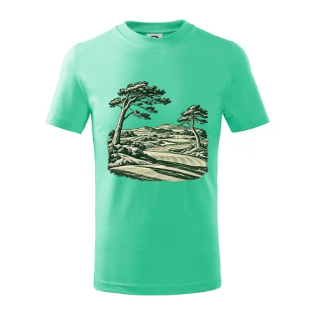 Golfové hřiště v retro rytině