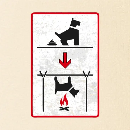 Tričko pre odporcov sraní na chodníku