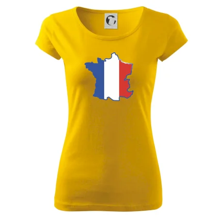 Francúzska vlajka mapa obrys