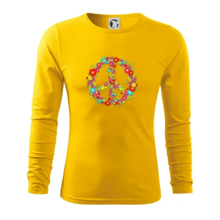Peace symbol červené kvety