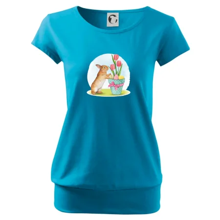 Veľkonočný zajačik tulipány