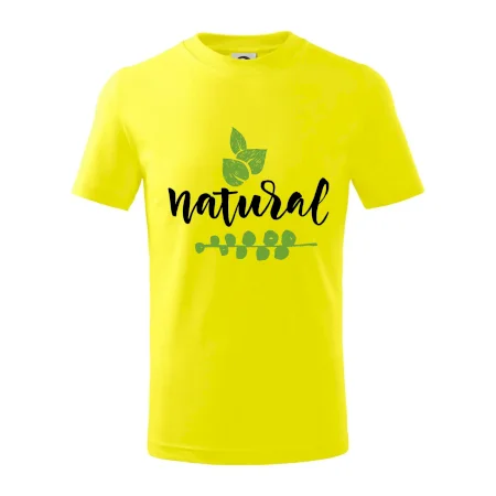 Natural - nápis v listoch