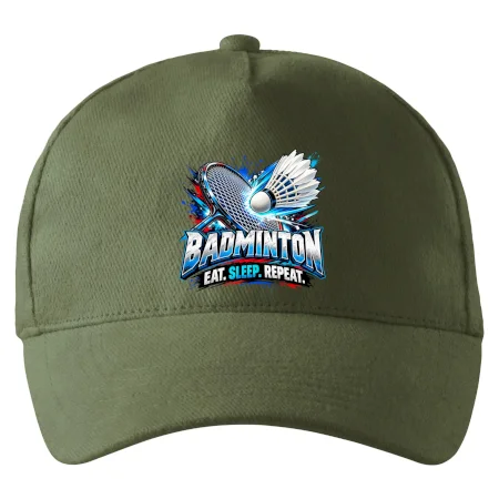 Bedmintonová raketa s košíčkom eat sleep repeat