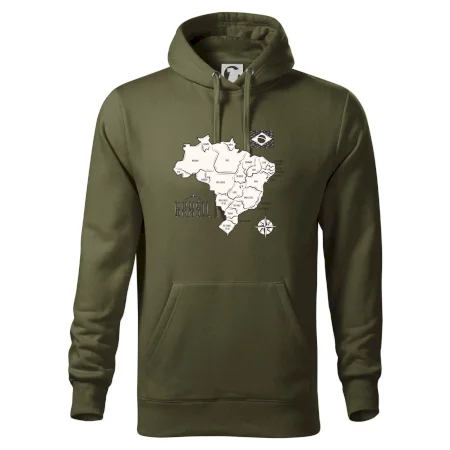 Brazília mapa s názvami regiónov