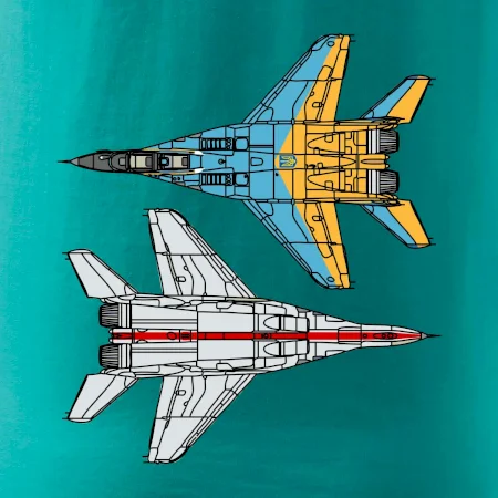 Mig 29 Fulcrum zo spoda a zo shora