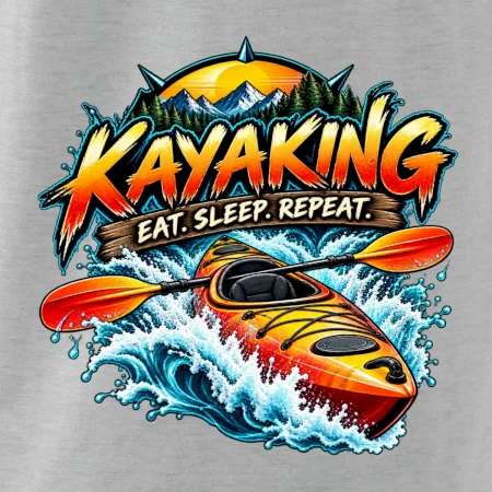Kajak v divoké vodě eat sleep repeat