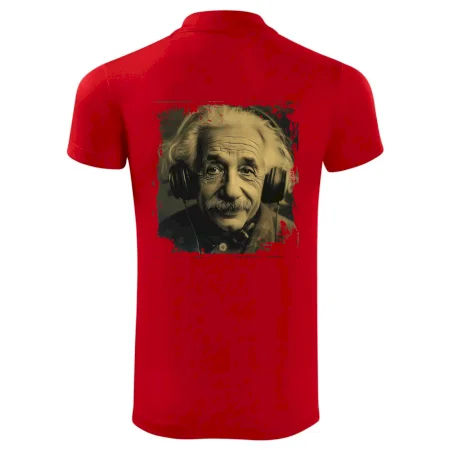 Albert Einstein so slúchadlami