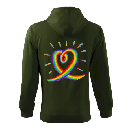 Srdce pride dúha kreslená