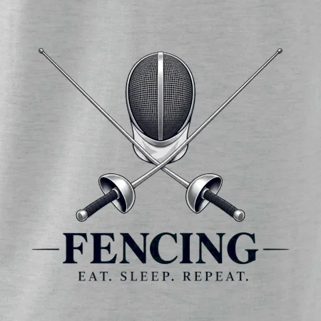 Šermířská maska se zkříženými kordy eat sleep repeat