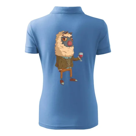 Alpaka s vínom muž