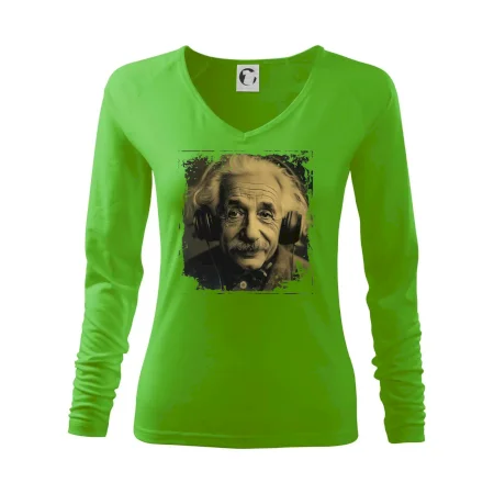 Albert Einstein so slúchadlami