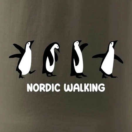Nordic walking tučniaky - kreslený