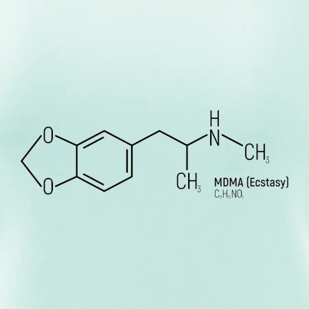 Molekulárna štruktúra MDMA Extáza
