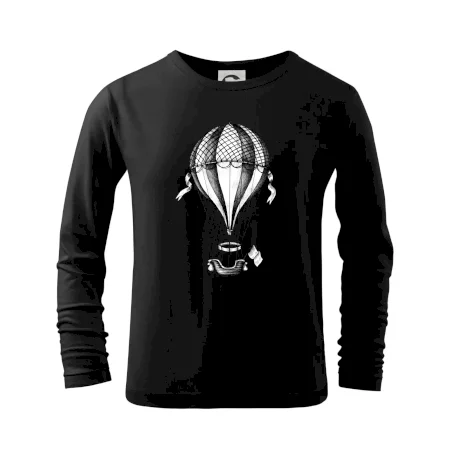 Teplovzdušný balón kreslený