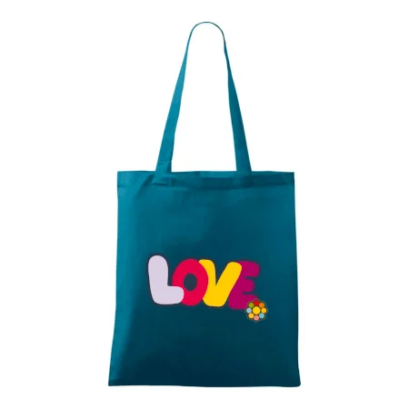 Love nápis s kvetinou