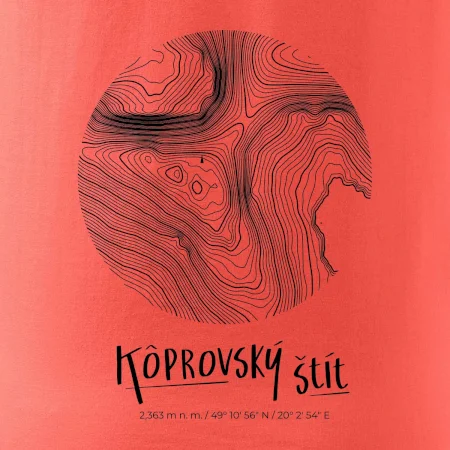 Kôprovský štít - vrstevnice v kruhu