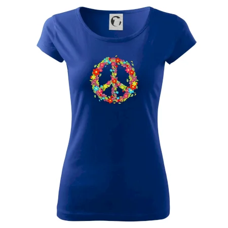 Peace symbol červené kvety