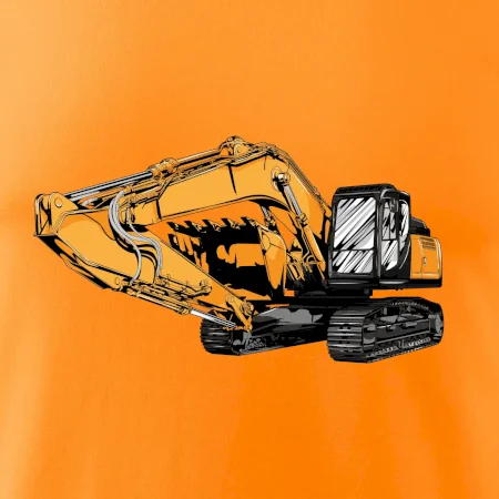 Žltý bager z boku
