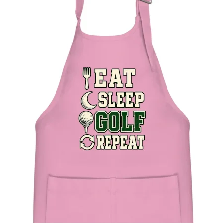 Eat sleep golf repeat typografie