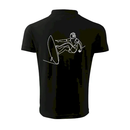 Surfer na vlne jedným ťahom