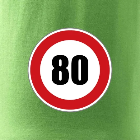 Dopravná značka - obmedzenie rýchlosti 80