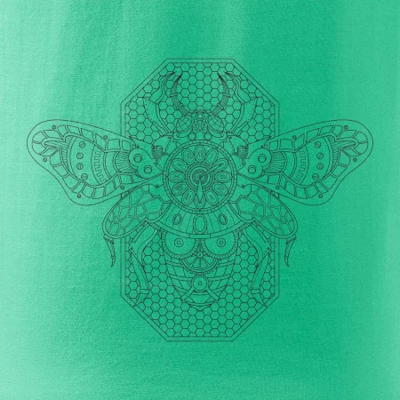 Steampunk včela čiernobiela