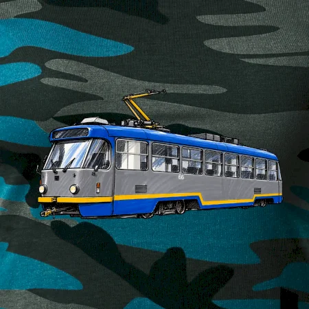 T3R SLF modrošedá kresba fixem