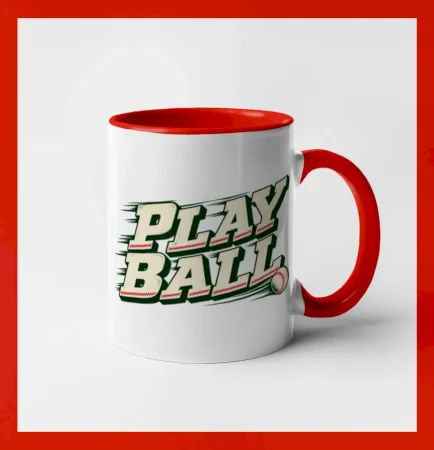 Play ball retro sportovní nápis