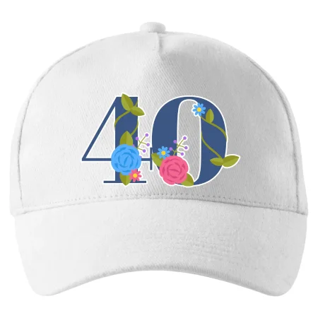 Kvetinové číslo kreslené - 40