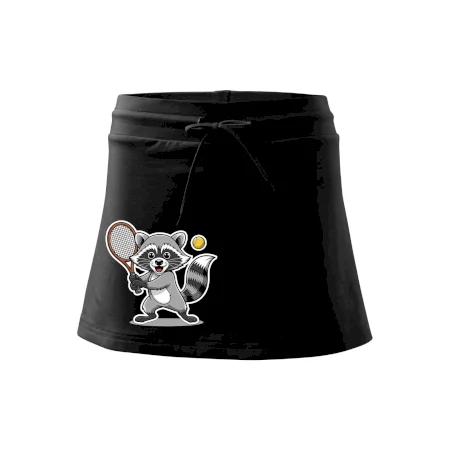 Mýval hrá tenis kreslený