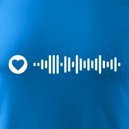 Zamilovaný Spotify kód na prsníku