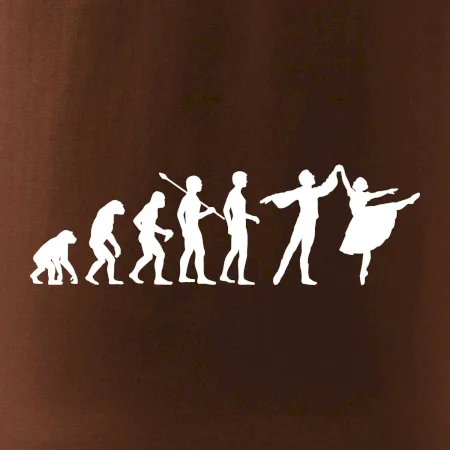 Evolúcia tanec - muž a žena so sukňou