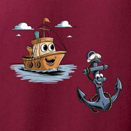 Parové tričko - Loď a kotva