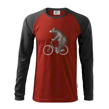 Medveď na bicykli