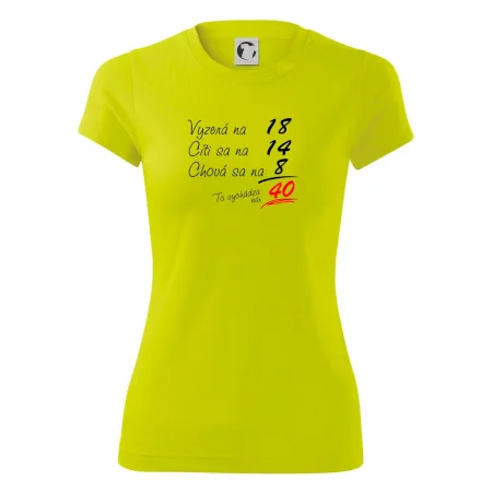 Vyzerá, cíti sa, chová sa - 40 rokov