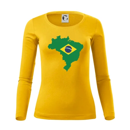 Brazília vlajka v mape