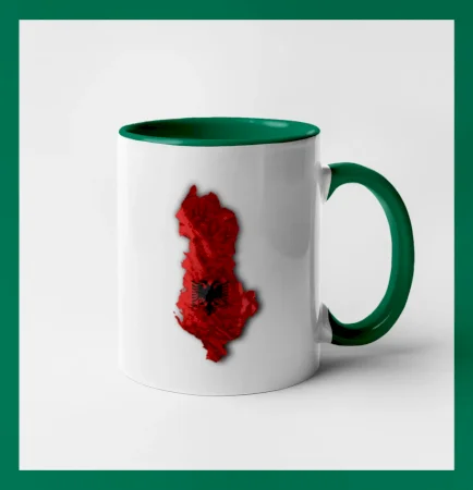 Mapa Albánsko reliéf hôr