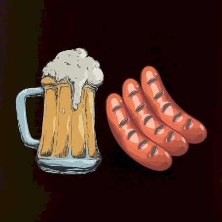 Pivo a klobása