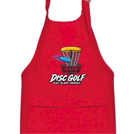 Discgolfový kôš s letiacim diskom eat sleep repeat