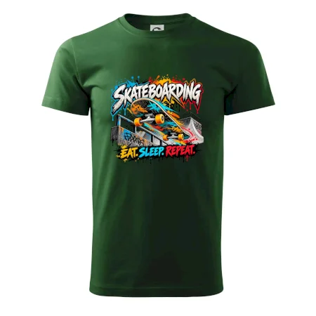 Skateboard ve street stylu eat sleep repeat